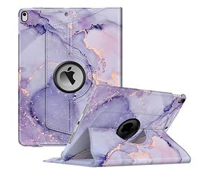 Fintie Case for iPad Air 10.5 inch 2019 (3rd Generation) / iPad Pro 10.5 inch 2017, 360 Degree Adjustable Protective Case with Built-in Pencil Holder, Auto Sleep/Wake Function, Purple Marble