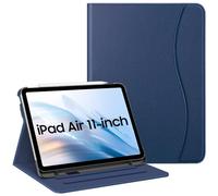 FINTIE Case for iPad Air 11 Inch (2025/2024) M3/M2, iPad Air 5th / 4th Generation (2022/2020) - [Multi-Angle Viewing] Folio Stand Protective Cover with Pencil Holder & Pocket, Navy