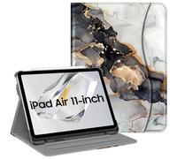 FINTIE Case for iPad Air 11 Inch (2025/2024) M3/M2, iPad Air 5th / 4th Generation (2022/2020) - [Multi-Angle Viewing] Folio Stand Protective Cover with Pencil Holder & Pocket, Cloudy Marble