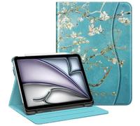 FINTIE Case for iPad Air 11 inch (2024) M2, iPad Air 6th / 5th / 4th Generation (2024/2022/2022) - [Multi-Angle Viewing] Folio Stand Protective Cover with Pencil Holder & Pocket, Blossom