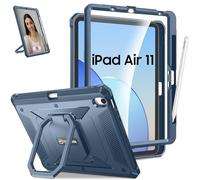 Fintie Case for iPad Air 11-inch M2 (2024), iPad Air 5th / 4th Generation (2022/2020) 10.9 Inch - [Tuatara Magic Ring] 360 Degree Rotating Stand Shockproof Cover with Screen Protector, Ocean Blue