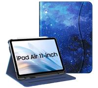 FINTIE Case for iPad Air 11 inch (2024) M2, iPad Air 6th / 5th / 4th Generation (2024/2022/2022) - [Multi-Angle Viewing] Folio Stand Protective Cover with Pencil Holder & Pocket, Starry Sky
