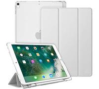 FINTIE Case for iPad Air 3rd Generation (2019)/iPad Pro 10.5 Inch (2017) | Built-in Pencil Holder, Slim Shell with Frosted Back Cover, Auto Wake/Sleep, Silver