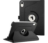 FINTIE Case for iPad Mini A17 Pro (2024) 8.3 Inch, iPad Mini 7th / 6th Generation (2024/2021), 360 Degree Swiveling Stand Protective Back Cover, Auto Wake/Sleep, Black