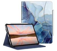 FINTIE Case Compatible with iPad Pro 11 inch (2022/2021/2020/2018, 4th/3rd/2nd/1st Generation) - Multi Angle Folio Cover with Pencil Holder & Pocket, Auto Wake/Sleep, Ocean Marble