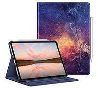 FINTIE Case Compatible with iPad Pro 11 inch (2022/2021/2020/2018, 4th/3rd/2nd/1st Generation) - Multi Angle Folio Cover with Pencil Holder & Pocket, Auto Wake/Sleep, Galaxy