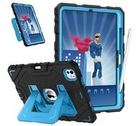 Fintie Case for iPad Pro 11-inch M4 (2024) (Model Number: A2836/A2837/A3006), Fully-Body Rugged Heavy Duty Shockproof Protective Case with Built-in Kickstand for Kids, Black