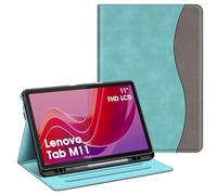FINTIE Case for Lenovo Tab M11 (TB330) 11 Inch 2024 Tablet with S Pen Holder - Multi-angle Lightweight Soft TPU Cove Case with Auto Sleep/Wake Up, Turquoise