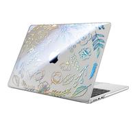 Fintie Case for MacBook Air 13.6 inch M4/M3/M2 (2025/2024/2022), Snap On Hard Shell Cover Compatible with MacBook Air 13.6" Retina Display & Touch ID, A3240 A3113 A2681, Garden-Clear