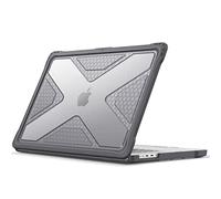 FINTIE Case for Macbook Pro 16 inch (2024-2021) M4/M3/M2/M1 - Heavy Duty Rugged Hard Shell Case Cover with TPU Bumper Fit Touch ID and Retina Display, Grey