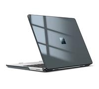 FINTIE Case for Microsoft Surface Laptop Go 3/2/1 (2023-2020) - 12.4 Inch Ultra Slim Clear Cover Protective Snap On Hard Shell Cover, Crystal Black