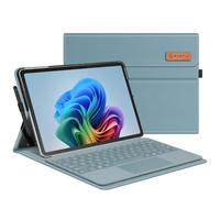 FINTIE Case for Microsoft Surface Pro 12 Inch 1st Edition (2025), Multiple Angle Viewing Portfolio Business Cover with Pocket & Stylus Holder, Compatible with Type Cover Keyboard, Ocean Blue
