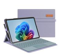 Fintie Case for Microsoft Surface Pro 12 Inch 1st Edition (2025), Multiple Angle Viewing Portfolio Business Cover with Pocket & Stylus Holder, Compatible with Type Cover Keyboard (Lilac Purple)