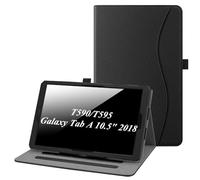 FINTIE Case for Samsung Galaxy Tab A 10.5 2018 (SM-T590/T595), [Corner Protection] Multi-Angle Viewing Stand Cover with Card Pocket Auto Sleep/Wake Feature, Black