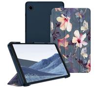 FINTIE Case for Samsung Galaxy Tab A11 8.7 Inch 2025/ Tab A9 8.7 Inch | Ultra Thin Protective Case with Translucent Back Cover for Tablet A11/ A9, Blooming Hibiscus