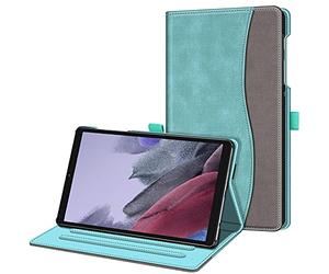FINTIE Case for Samsung Galaxy Tab A7 Lite 8.7 inch 2021 Model (SM-T220/T225/T227), Multi-Angle Viewing Smart Stand Back Cover with Pocket (Turquoise)