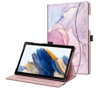 FINTIE Case for Samsung Galaxy Tab A8 10.5 inch 2022 Model (SM-X200/X205) - Multi-Angle Viewing Folio Stand Cover with Pocket, Auto Wake/Sleep, Glittering Marble