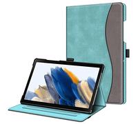 FINTIE Case for Samsung Galaxy Tab A8 10.5 inch 2022 Model (SM-X200/X205) - Multi-Angle Viewing Folio Stand Cover with Pocket, Auto Wake/Sleep, Denim Turquoise