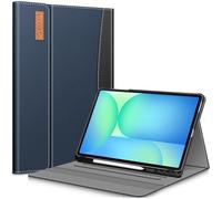 Fintie Case for Samsung Galaxy Tab S10 FE Plus 13.1 Inch 2025 Model (SM-X620/X626) with Built-in S Pen Holder, Multiple Angle Portfolio Business Cover with Pocket Auto Sleep/Wake, Navy