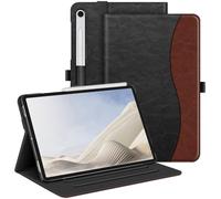 Fintie Case for Samsung Galaxy Tab S10 FE/S9 FE 10.9 inch/S9 11 Inch Tablet, Multi-Angle Folio Protective Case with Document Compartment and Auto Sleep/Wake Function, Black/Brown