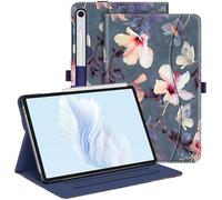 FINTIE Case for Samsung Galaxy Tab S9 FE 10.9 Inch/Galaxy Tab S9 11 Inch 2023, Multi-Angle Viewing Protective Cover with Pocket, Auto Sleep/Wake, Blooming Hibiscus