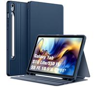FINTIE Case for Samsung Galaxy Tab S10 Lite/ S10 FE 2025/ S9 FE 10.9" | with S Pen Holder, Slim Shield Multiple Angle Stand with Soft TPU Back Shell Cover, Dark Blue