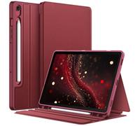 FINTIE Case for Samsung Galaxy Tab S10 Lite/ S10 FE 2025/ S9 FE 10.9" | with S Pen Holder, Slim Shield Multiple Angle Stand with Soft TPU Back Shell Cover, Wine