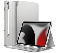 FINTIE Case for Samsung Galaxy Tab S10 Lite/ S10 FE 2025/ S9 FE 10.9" | with S Pen Holder, Slim Shield Multiple Angle Stand with Soft TPU Back Shell Cover, Silver Grey