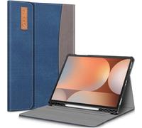 Fintie Case for Samsung Galaxy Tab S10 Plus 2024/ S9 FE Plus 5G 12.4 Inch 2023 with Built-in S Pen Holder, Multiple Angle Portfolio Business Cover with Pocket Auto Sleep/Wake, Denim Indigo