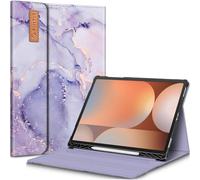 Fintie Case for Samsung Galaxy Tab S10 Plus 2024/ S9 FE Plus 5G 12.4 Inch 2023 with Built-in S Pen Holder, Multiple Angle Portfolio Business Cover with Pocket Auto Sleep/Wake, Lilac Marble