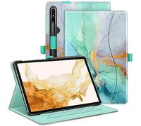 Fintie Case for Samsung Galaxy Tab S10+/ S9+/ S8+/ S7 FE/ S7+ 12.4 Inch, Multi-Angle Viewing Protective Cover with Pocket, Auto Sleep/Wake, Emerald