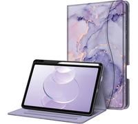 FINTIE Case for Samsung Galaxy Tab S11 5G 11 Inch 2025 | Model (SM-X730/X736B) with S Pen Holder, Multi-Angle Viewing Soft TPU Back Cover with Pocket, Auto Wake/Sleep, Lilac Marble