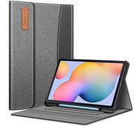 Fintie Case for Samsung Galaxy Tab S6 Lite 10.4 2022/2020 SM-P610/P613/P615/P619, Folio Protective Case with Multi-Angle Viewing, S Pen Holder and Document Pocket, Auto Sleep/Wake, Dark Grey