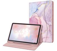 Fintie Case for Samsung Galaxy Tab S6 Lite 10.4 2024/2022/2020, Soft TPU Back Case Protective Case with S Pen Holder and Document Slots, Glorious Marble
