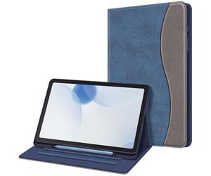 Fintie Case for Samsung Galaxy Tab S6 Lite 10.4 2024/2022/2020, Soft TPU Back Housing Protective Case with S Pen Holder and Document Slots, Denim Indigo Blue