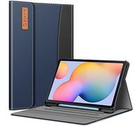 Fintie Case for Samsung Galaxy Tab S6 Lite 10.4 Inch 2024/2022/2020 Tablet, Folio Protective Case with Multi-Angle Viewing, S Pen Holder and Document Pocket, Auto Sleep/Wake, Navy Blue
