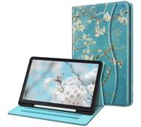 FINTIE Case for Samsung Galaxy Tab S6 Lite 10.4 Inch 2024/2022/ 2020 with S Pen Holder, Multi-Angle Viewing Soft TPU Back Cover with Pocket Auto Wake/Sleep, Blossom