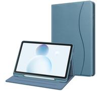 FINTIE Case for Samsung Galaxy Tab S6 Lite 10.4 Inch 2024/2022/ 2020 with S Pen Holder, Multi-Angle Viewing Soft TPU Back Cover with Pocket Auto Wake/Sleep, Z-Ocean Blue