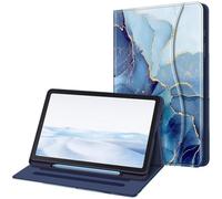FINTIE Case for Samsung Galaxy Tab S6 Lite 10.4 Inch 2024/2022/ 2020 with S Pen Holder, Multi-Angle Viewing Soft TPU Back Cover with Pocket Auto Wake/Sleep, Z-Ocean Marble