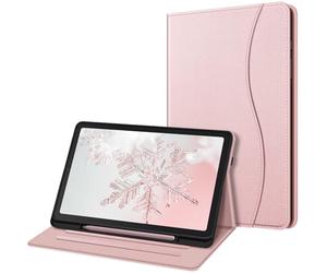 FINTIE Case for Samsung Galaxy Tab S6 Lite 10.4 Inch 2024/2022/ 2020 with S Pen Holder, Multi-Angle Viewing Soft TPU Back Cover with Pocket Auto Wake/Sleep, Rose Gold