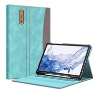 Fintie Case for Samsung Galaxy Tab S8/Tab S7 11 inch (Model SM-X700/X706/T870/T875/T878) with Built-in S Pen Holder, Multiple Angle Portfolio Business Cover with Pocket Auto Sleep/Wake, Turquoise
