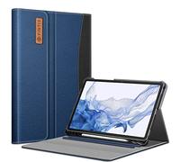 FINTIE Case for Samsung Galaxy Tab S8/Tab S7 11 inch (Model SM-X700/X706/T870/T875/T878) with Built-in S Pen Holder, Multiple Angle Portfolio Business Cover with Pocket Auto Sleep/Wake, Navy
