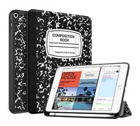Fintie Case with Pencil Holder for iPad Mini 5 2019 - [SlimShell] Lightweight Soft TPU Back Protective Smart Stand Cover with Auto Wake/Sleep for iPad Mini 5th Generation 7.9", Composition Book Black