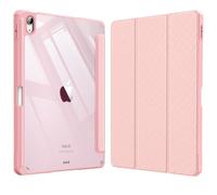 FINTIE Clear Case for iPad Air 11 Inch & iPad Air 5th/4th Generation 10.9" | Hybrid Slim Design, Shockproof Cover with Transparent Back Shell & Pencil Holder, Viewing & Typing Angles, Soft Pink