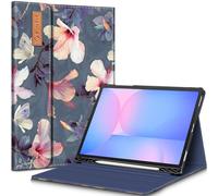 FINTIE Fintie Case for Samsung Galaxy Tab S9 FE 10.9 Inch/Galaxy Tab S9 11 Inch 2023 with Built-in S Pen Holder, Multiple Angle Portfolio Business Cover with Pocket Auto Sleep/Wake, Blooming Hibiscus