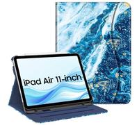 FINTIE Folio Case for iPad Air 11 Inch & iPad Air 5th/4th Generation 10.9" | Multi-Angle Viewing Protective Cover with Pencil Holder & Pocket, Corner Protection, Auto Wake/Sleep, Sandy Wave