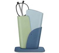 Fintie Eyeglasses Holder - Anti-scratch Premium Vegan Leather Glasses Stand Case for Desk or Nightstand, Ocean Blue, One size