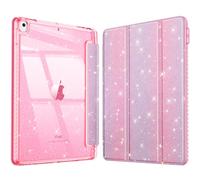 FINTIE Glitter Case for iPad 9th / 8th / 7th Gen (2021/2020/2019) 10.2 Inch | Built-in Pencil Holder, Sparkly Shockproof Cover, Shiny Clear Back Shell, Auto Wake/Sleep, Fantasy Ombre