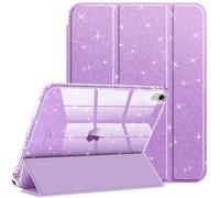 FINTIE Slim Case for iPad (A16) 11th Generation 11 Inch (2025), iPad 10th Generation 10.9 Inch (2022) - [Built-in Pencil Holder] Sparkly Cover with Shiny Back Shell, Auto Wake/Sleep, Purple