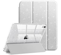FINTIE Slim Case for iPad (A16) 11th Generation 11 Inch (2025), iPad 10th Generation 10.9 Inch (2022) - [Built-in Pencil Holder] Sparkly Cover with Shiny Back Shell, Auto Wake/Sleep, Silver